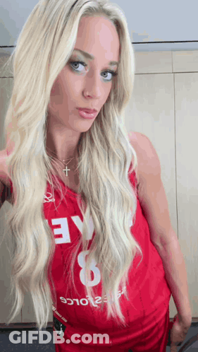 Female Basketball Player In White Jersey Number 8 GIF