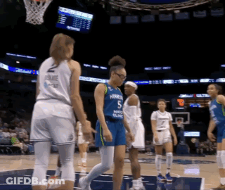 Female Basketball Player Minnesota 5 Jersey GIF