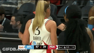 Female Basketball Player Number 3 Jersey GIF