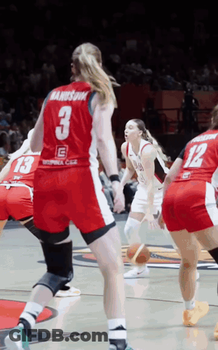 Female Basketball Player Number 3 GIF
