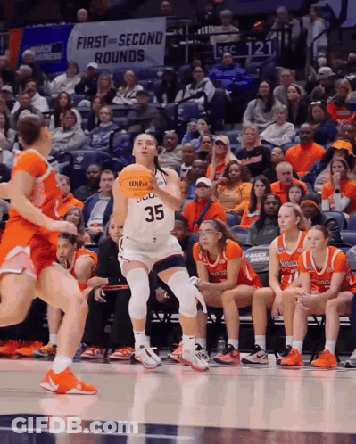 Female Basketball Player Number 35 GIF