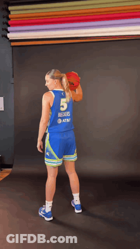 Female Basketball Player Number 5 GIF