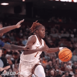 Female Basketball Player Number 7 Dribbling GIF