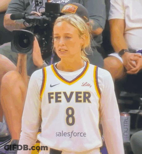 Female Basketball Player White Jersey 8 GIF