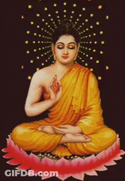 Female Buddha Vitarka Hand Gesture GIF