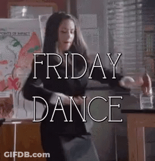 Female Employee Dancing Friday GIF