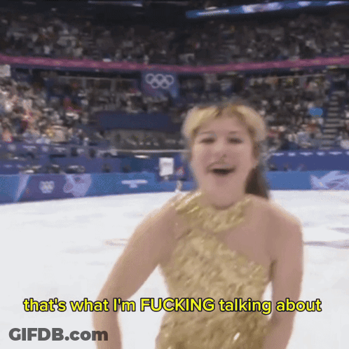 Female Figure Skater Says That's What I'm Talking About GIF