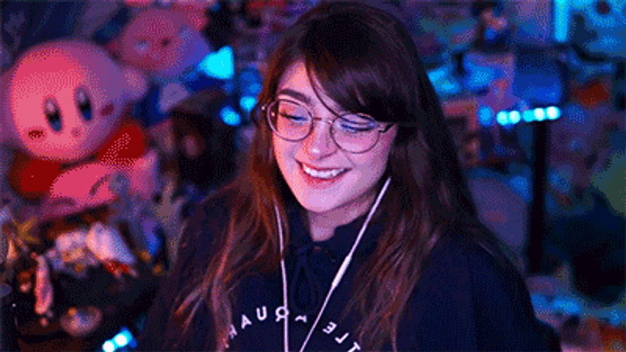 Female Gamer Mind Explosion Burning Flames GIF