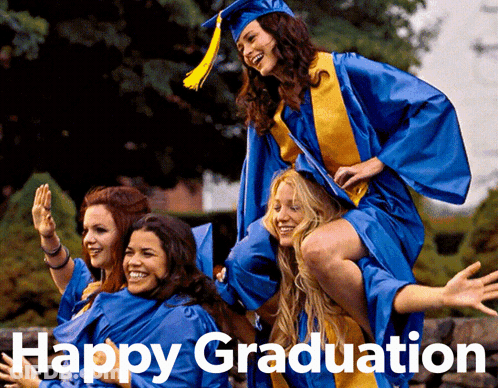 Female Graduates Celebrating Happy Graduation GIF
