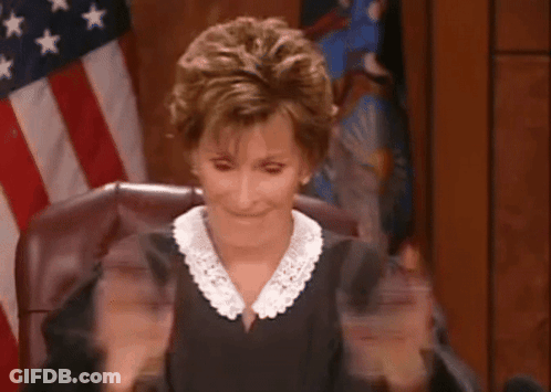 Female Judge Making Funny Face GIF