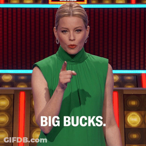 Female Person Talking About Big Bucks GIF