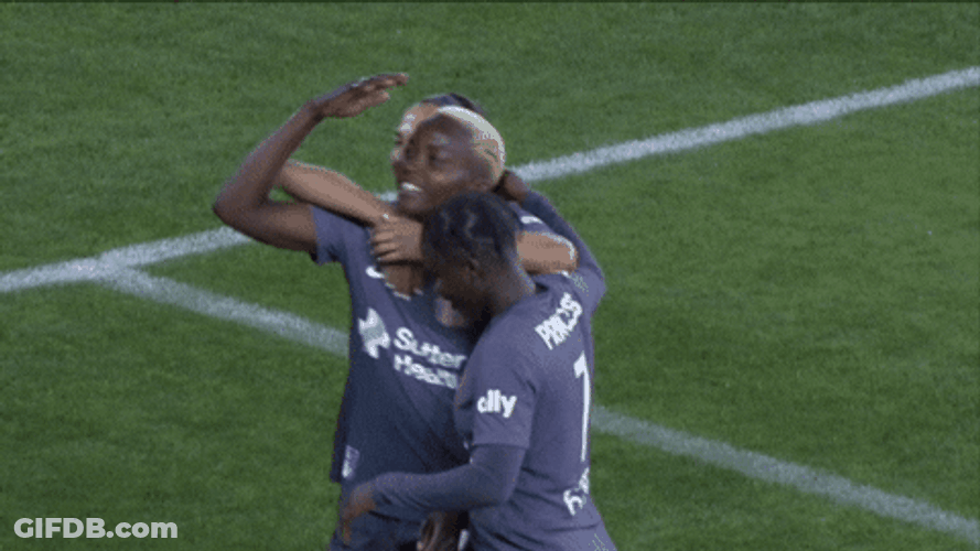 Female Players From Zambia Showing Support GIF