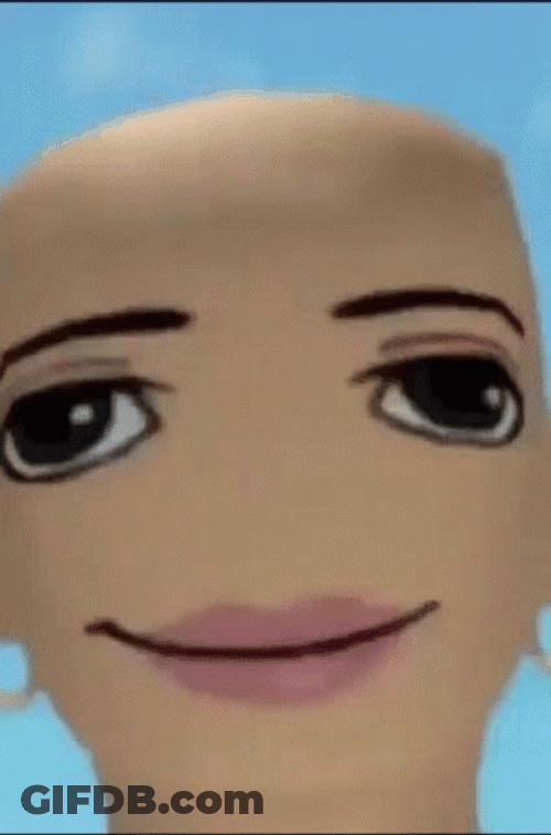 Female Roblox Character Blinking Meme GIF