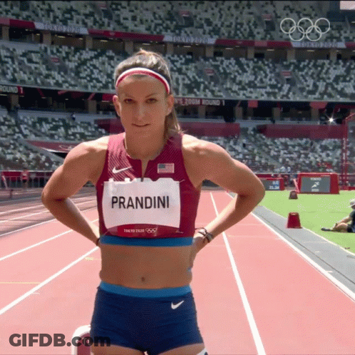 Female Runner Prandini On Track GIF