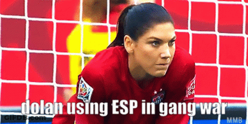 Female Soccer Goalie In Red Jersey With ESP GIF