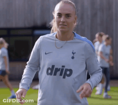 Female Soccer Player In Grey Shirt GIF