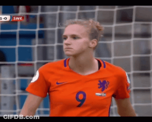 Female Soccer Player Number 9 Jersey GIF