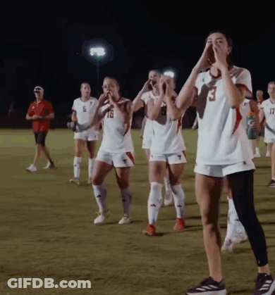 Female Soccer Players On Field Number 3 Jersey GIF