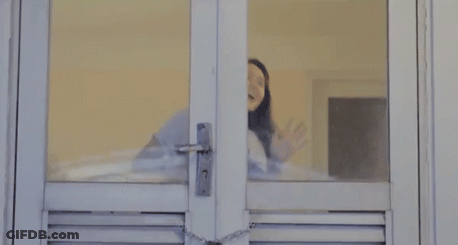 Female Student Locked In GIF