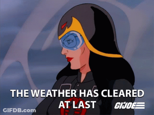 Female Superhero The Weather Has Cleared At Last GIF