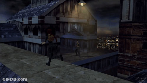 Female Video Game Character Holding Torch GIF