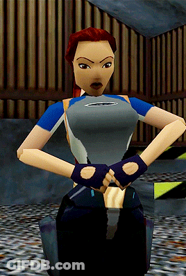 Female Video Game Character With Hands Folded GIF