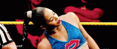 Female Wrestler Lying In Ring GIF