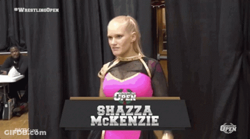 Female Wrestler Shazza McKenzie GIF