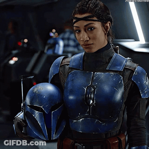 Female Wrestler Standing In Front Of Screen Saying Strong GIF