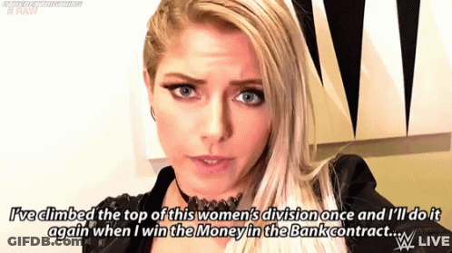 Female Wrestler Talking About Winning Money In The Bank Contract GIF