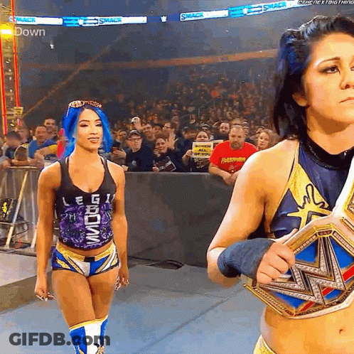 Female Wrestler Wearing Legion Shirt GIF