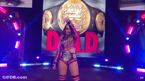 Female Wrestler With World Heavyweight Championship Belt GIF