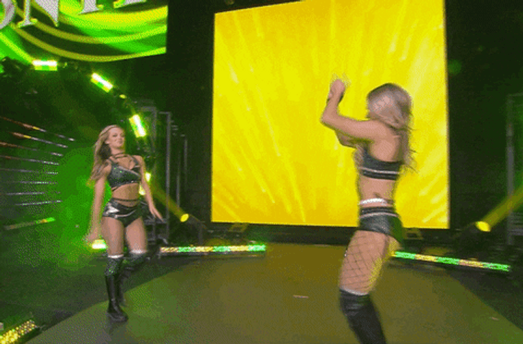 Female Wrestlers Making Pinky Promise GIF