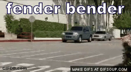 Fender Bender Car Driving In Parking Lot GIF