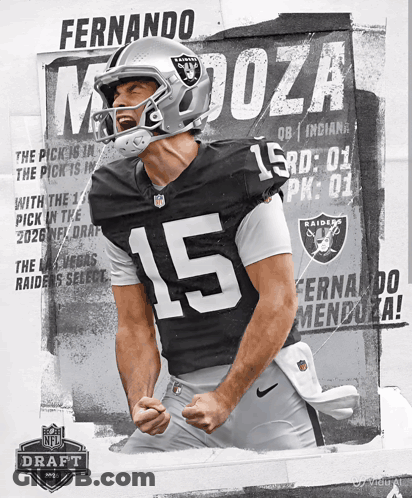 Fernando Mendoza Fist In Air NFL Draft GIF