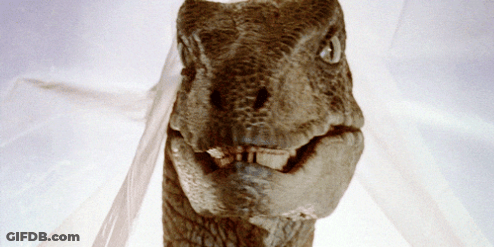 Ferocious Brown Velociraptor Hunt GIF
