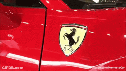 Ferrari Logo Close Up GIF