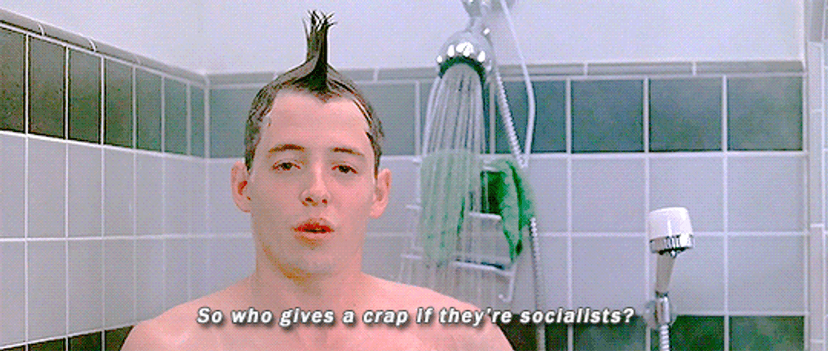 Ferris Bueller Shower Scene GIF