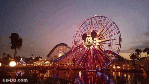 Ferris Wheel With Mickey Mouse Face GIF