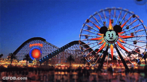 Ferris Wheel With Mickey Mouse Face GIF