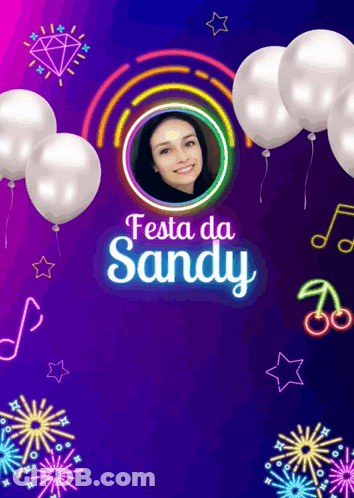Festa Da Sandy Balloons Fireworks Woman GIF