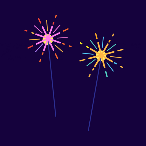 Festive Celebration Fireworks GIF