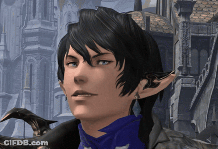 FFXIV Aymeric Eyebrow Raise GIF