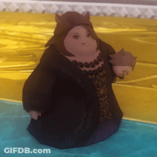 FFXIV Dulia Chai Snuggle Animation GIF