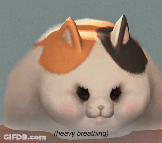 FFXIV Fat Cat Heavy Breathing GIF