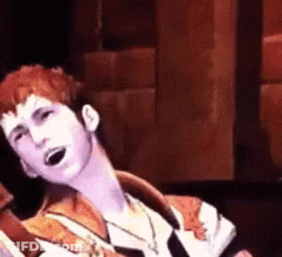 FFXIV Laughing To Serious Face GIF
