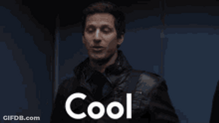 Fictional Character Detective Jake Peralta Cool Cool Cool GIF