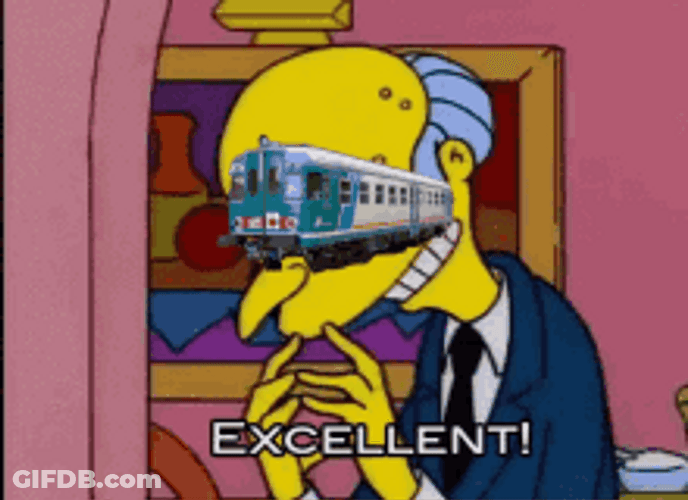 Fictional Character Mr. Burns Excellent Train Eyes GIF