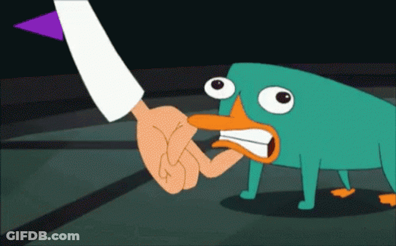 Fictional Character Perry The Platypus Biting Finger GIF