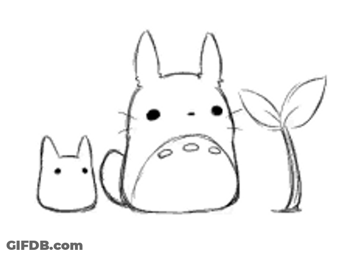 Fictional Character Totoro Moving Illustration GIF